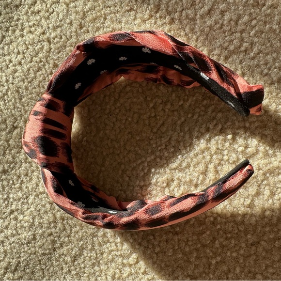 Lele sadoughi BLUSH SILK LEOPARD HEADBAND - Picture 3 of 5